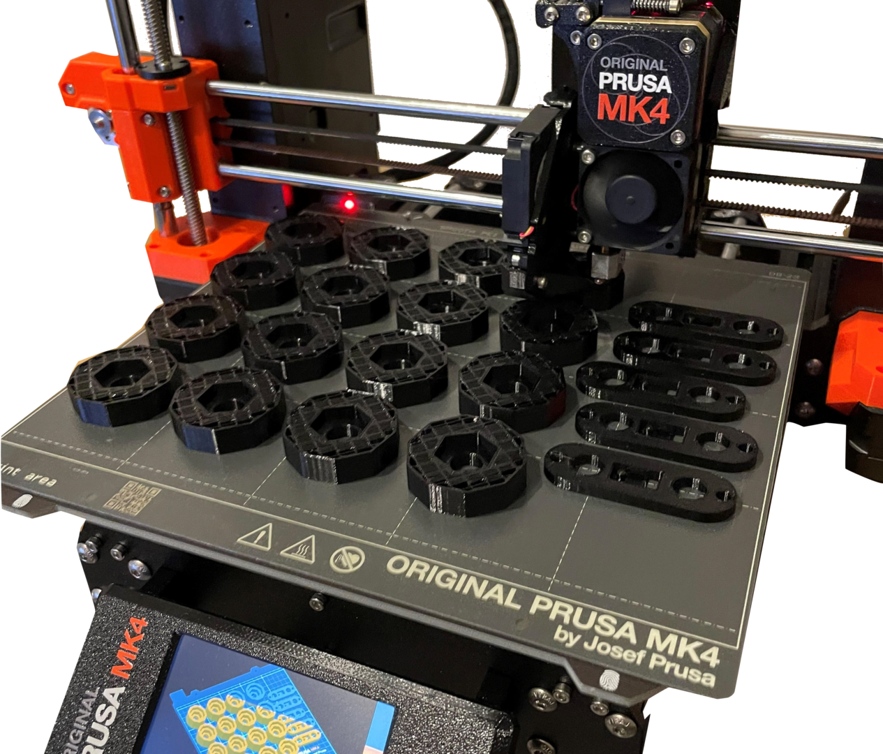 a 3D printer, printing components for our sensory range of products all manufactured in the UK