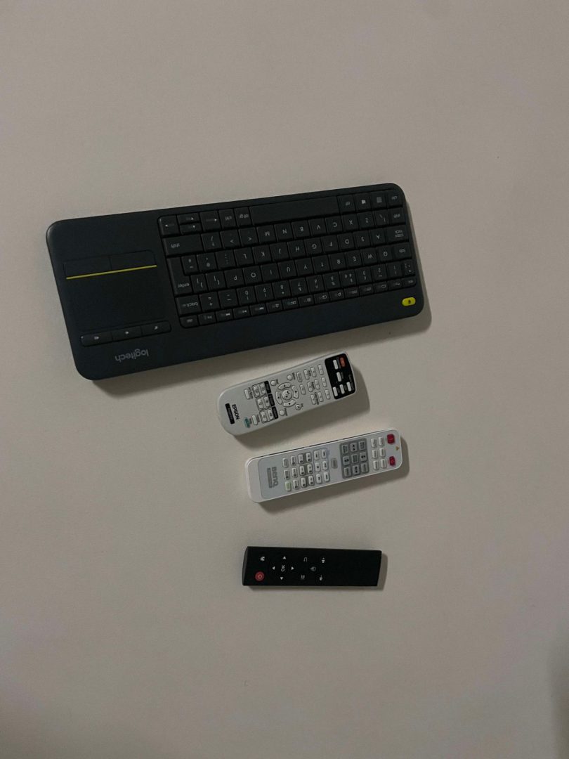 Keyboard and remotes for the Immersive Room